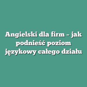 Angielski dla firm – jak podnieść poziom językowy całego działu